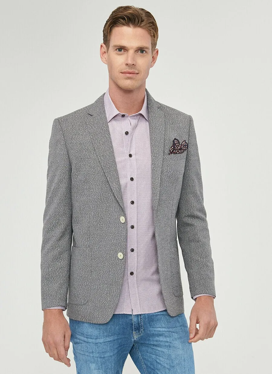 16834 Anthracite Patterned Jacket