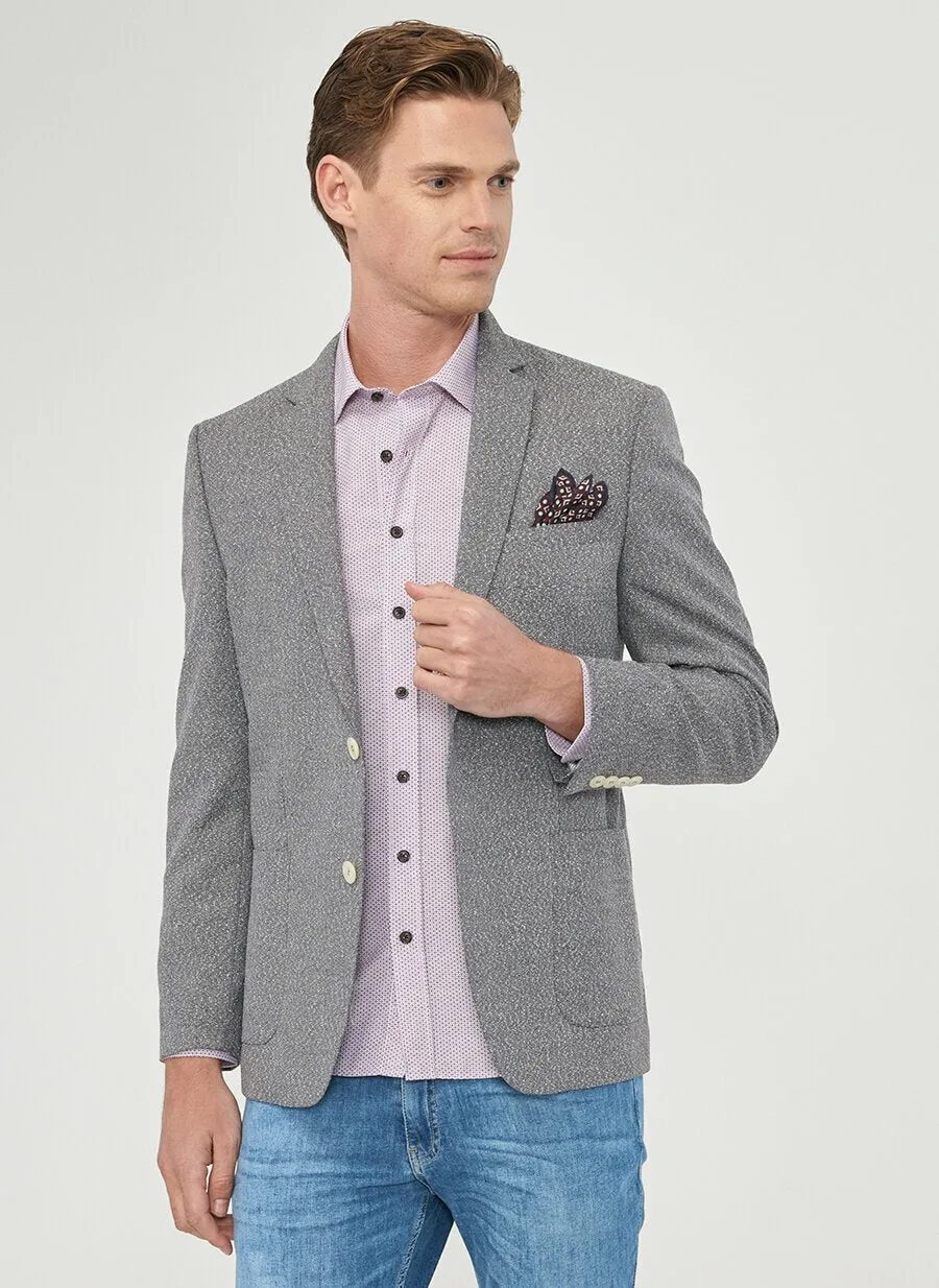 16834 Anthracite Patterned Jacket