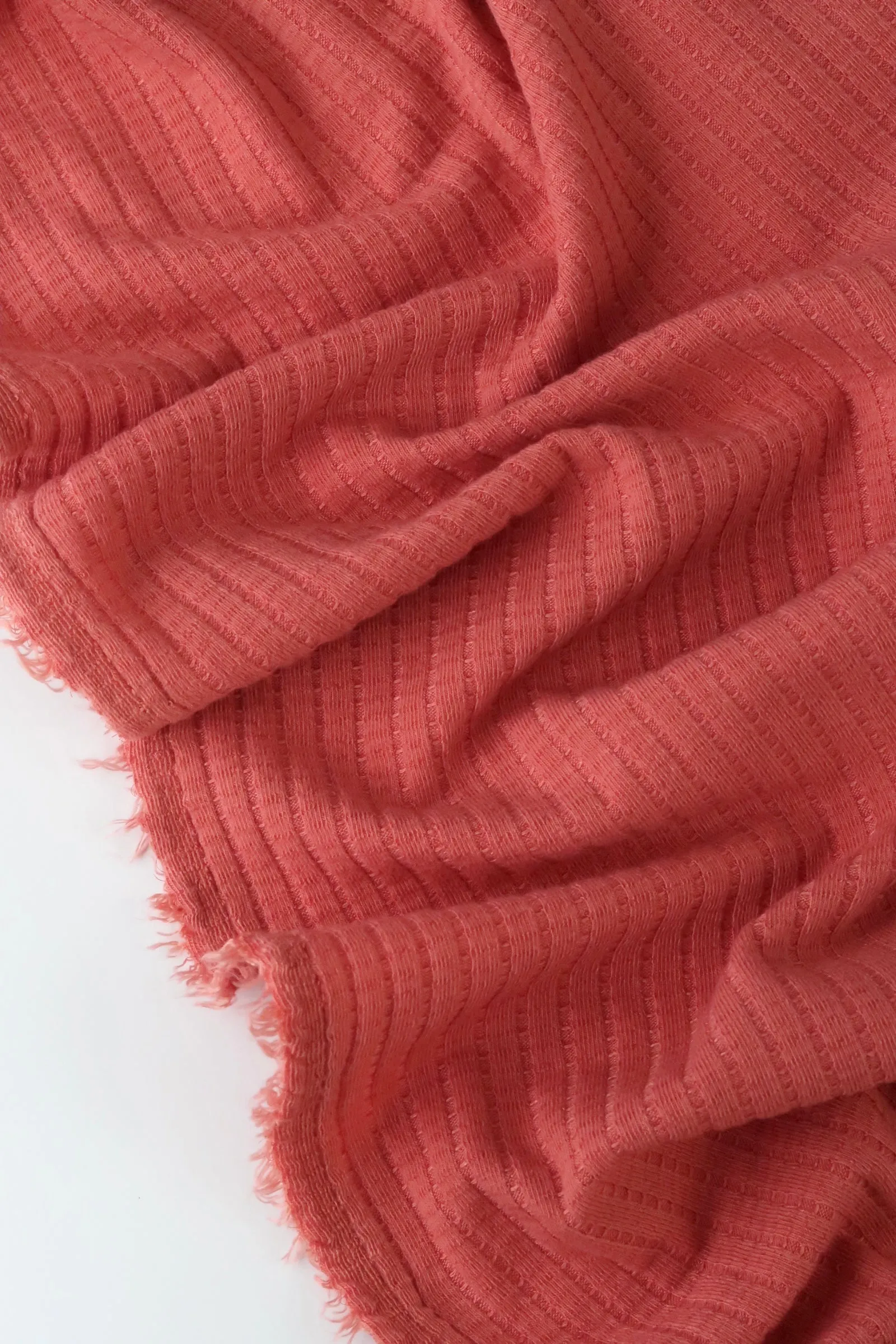 2YD 2IN REMNANT; Pink Clay Nepal Rib Knit