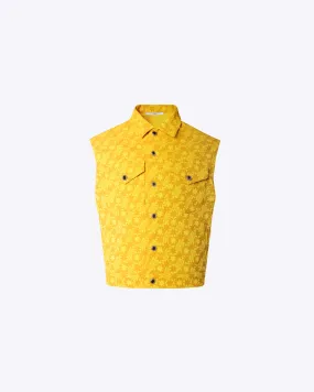 ARCHIVE YELLOW DENIM SLEEVELESS JACKET