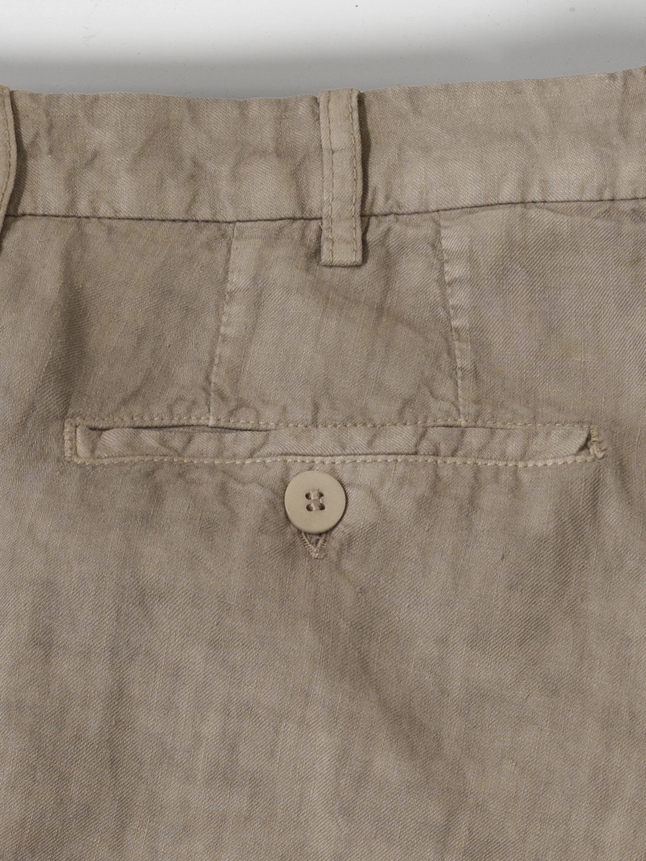 Beige linen sport trousers