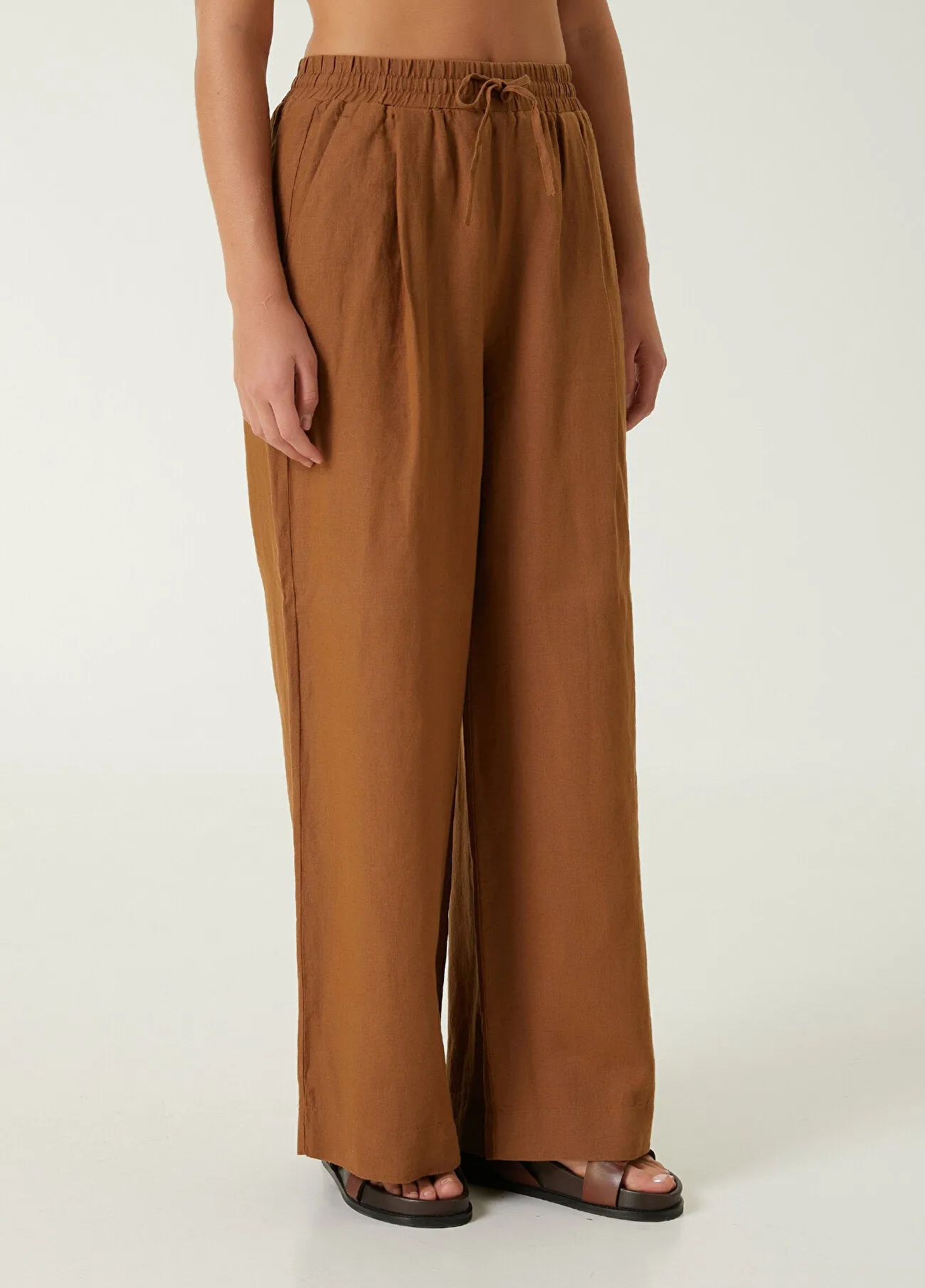 Beymen Club Camel Linen Trousers Camel