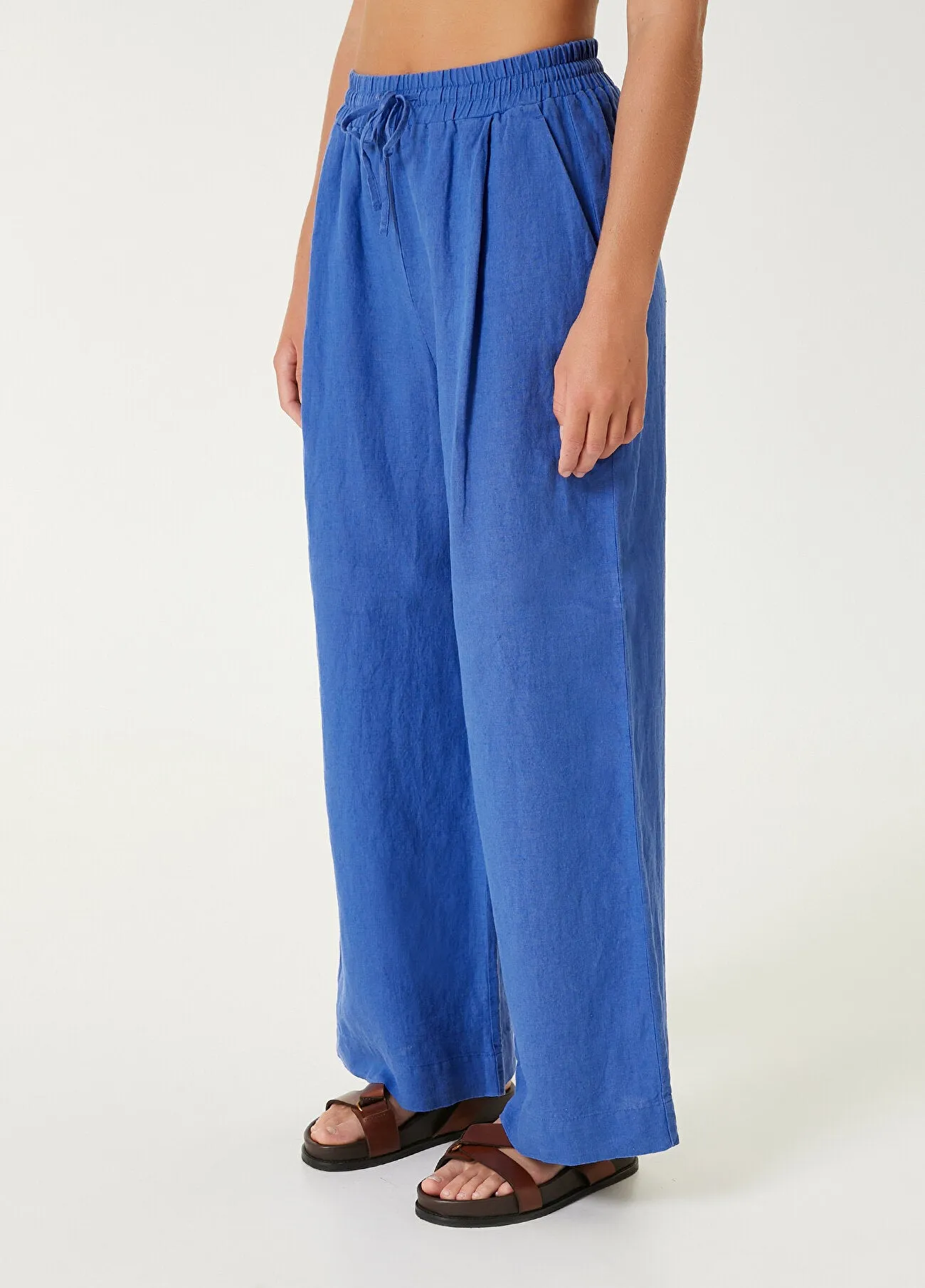 Beymen Club Linen Trousers Cobalt