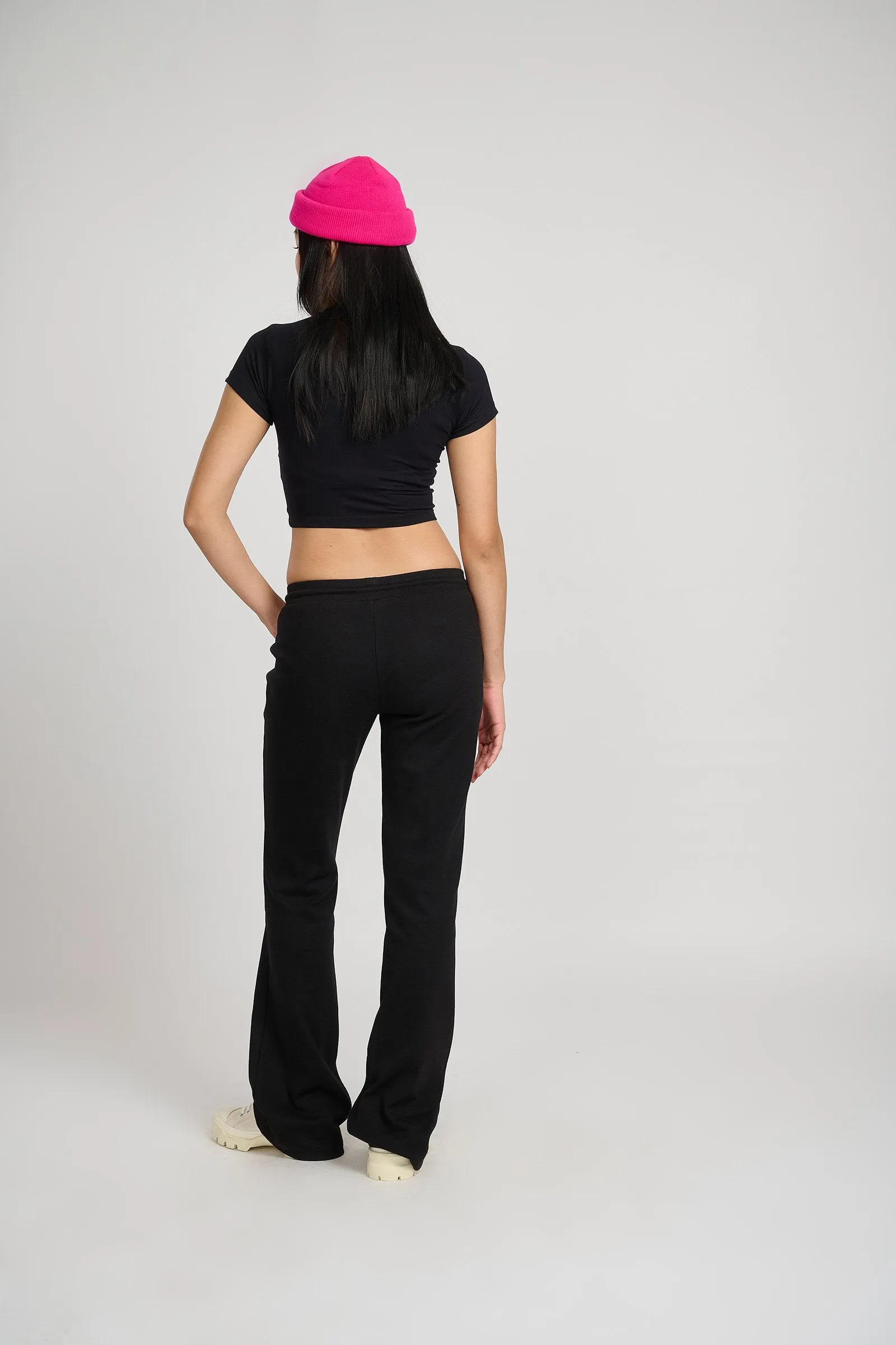 Black Flared Up Pants