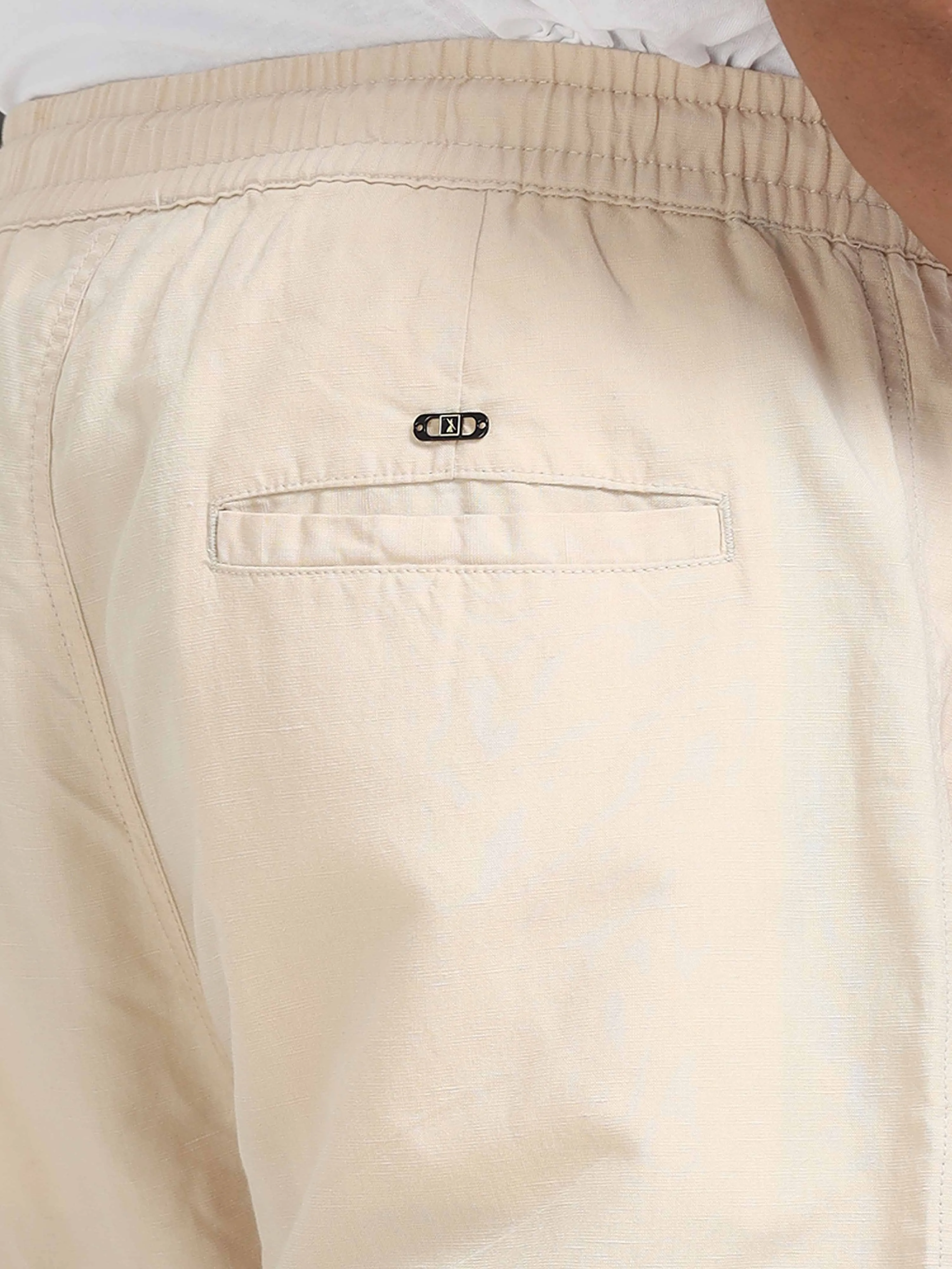 BreezeFlex Linen Trouser In Cream