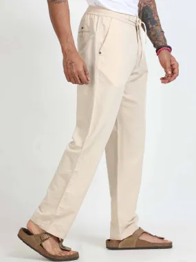 BreezeFlex Linen Trouser In Cream