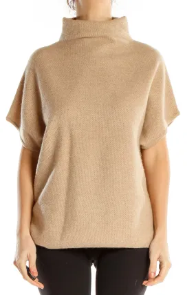 Brown All Day Wear High Neck Sweater