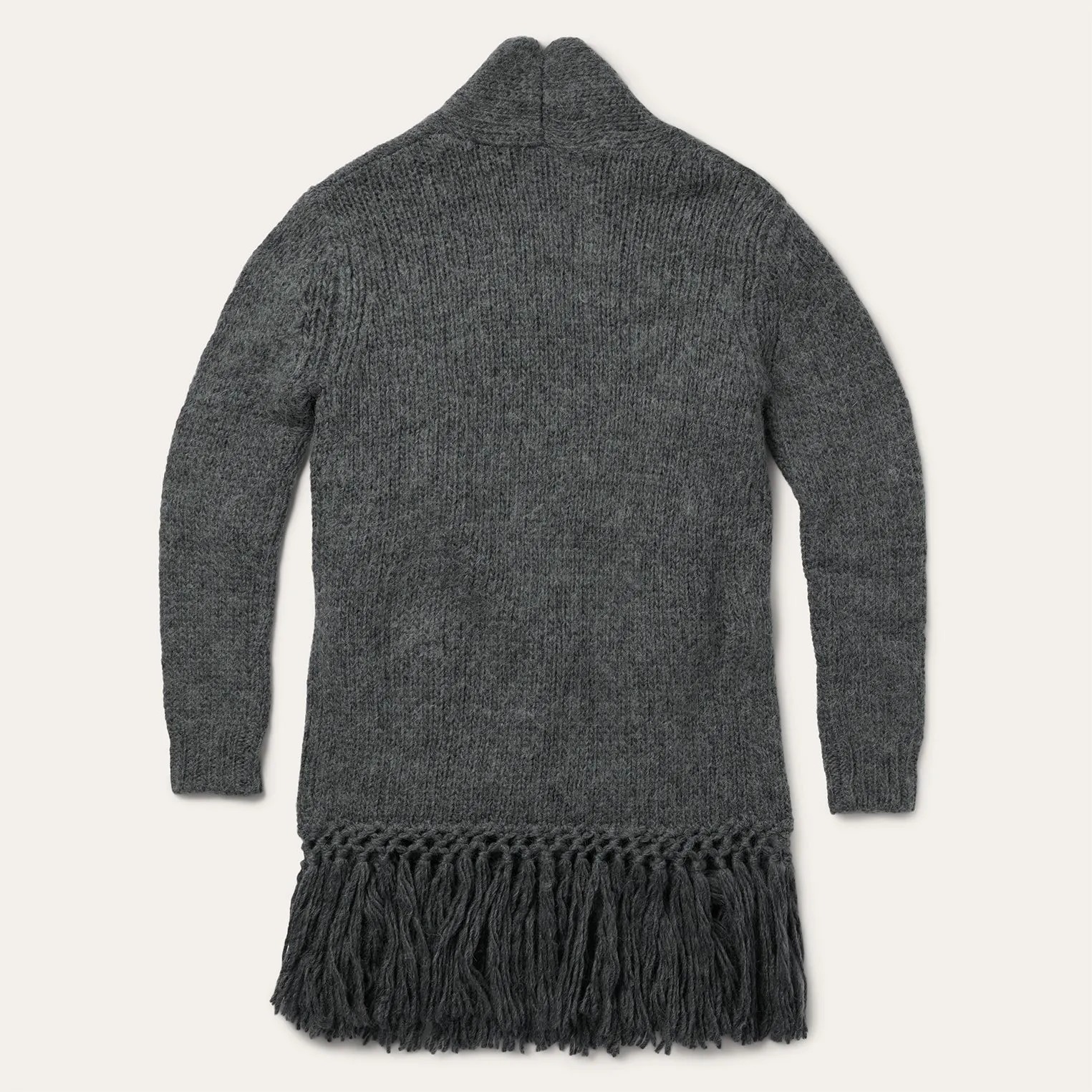 Charcoal Fringed Cardigan