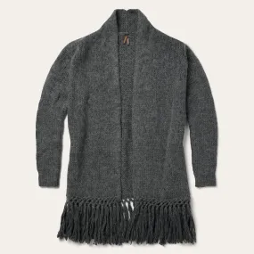 Charcoal Fringed Cardigan