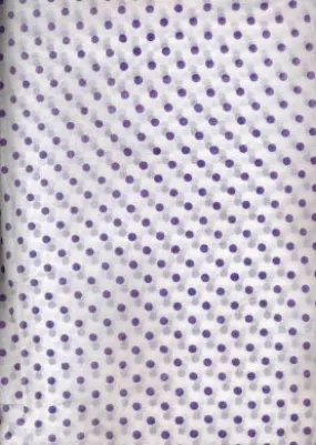 Cotton organdy printed ~dots{purple} 44 inches