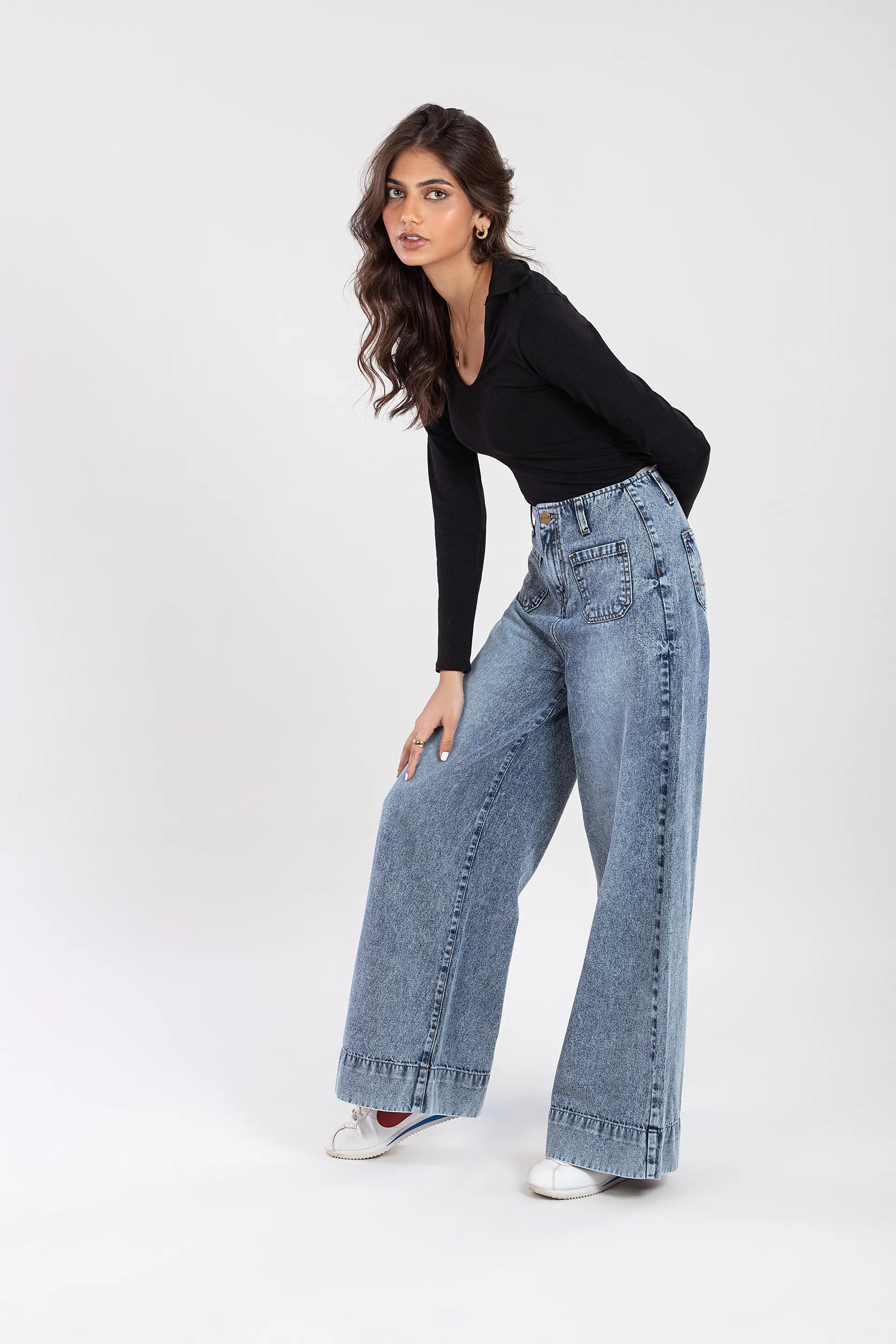 Cyra Patch Pocket Wide Leg