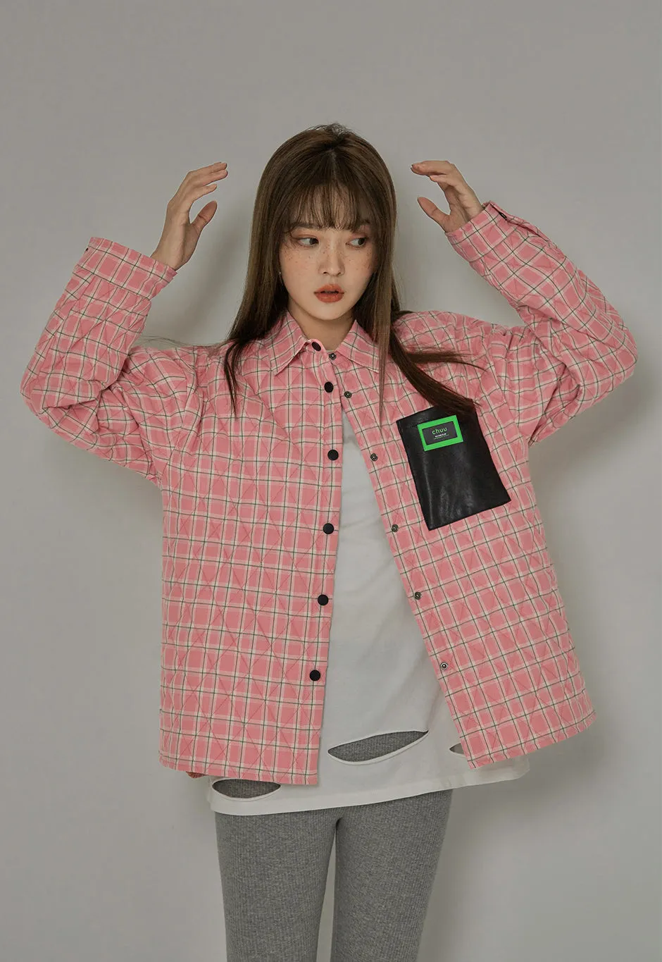 Falling For Aesthetic Plaid Padded Jacket