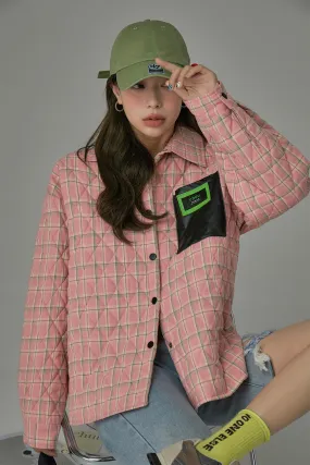 Falling For Aesthetic Plaid Padded Jacket