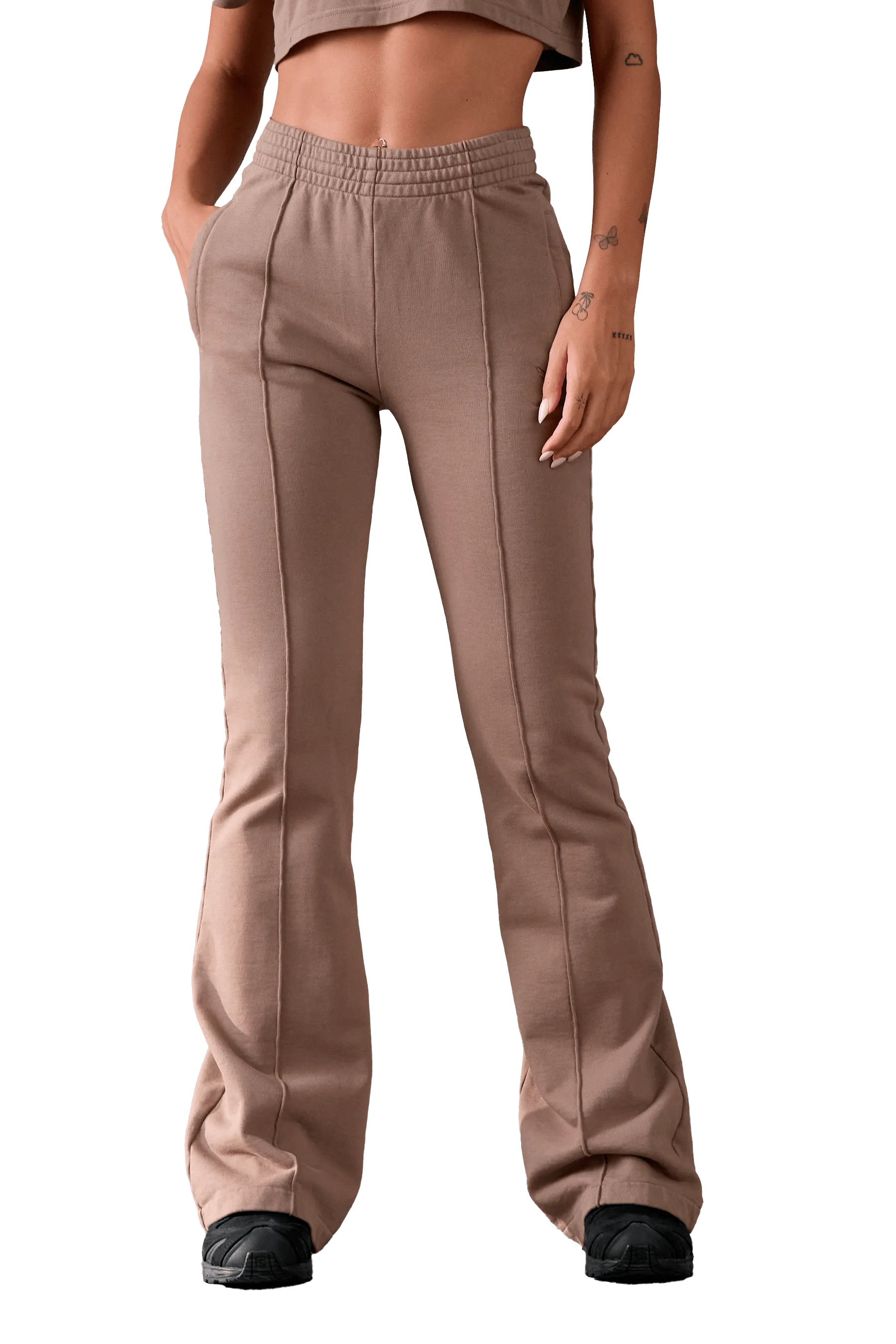 FLARED JOGGERS - Tan