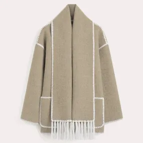 Fringed Scarf Coat