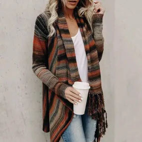 Fringed Slash Sweater Outwear