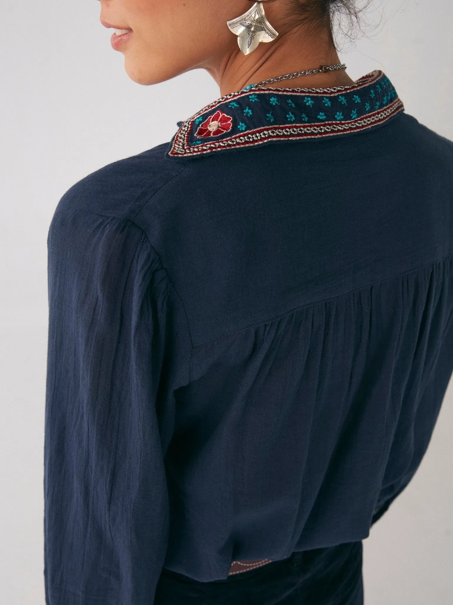 Hanna Shirt - Navajo Navy