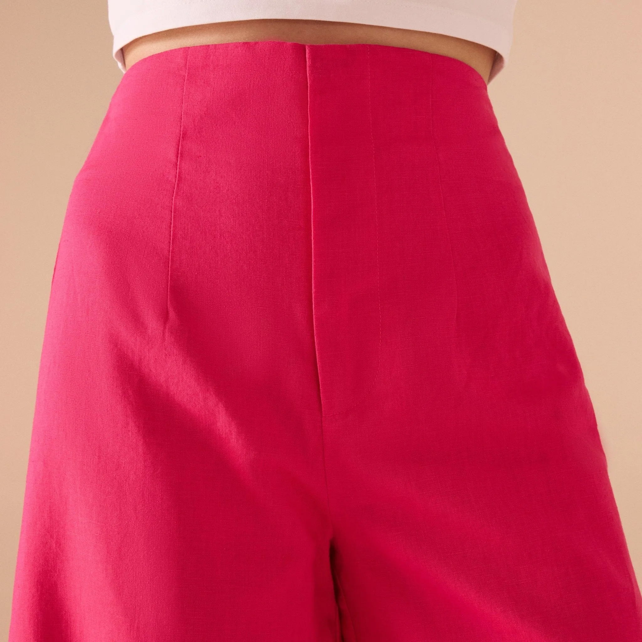 High Waist Linen Trouser