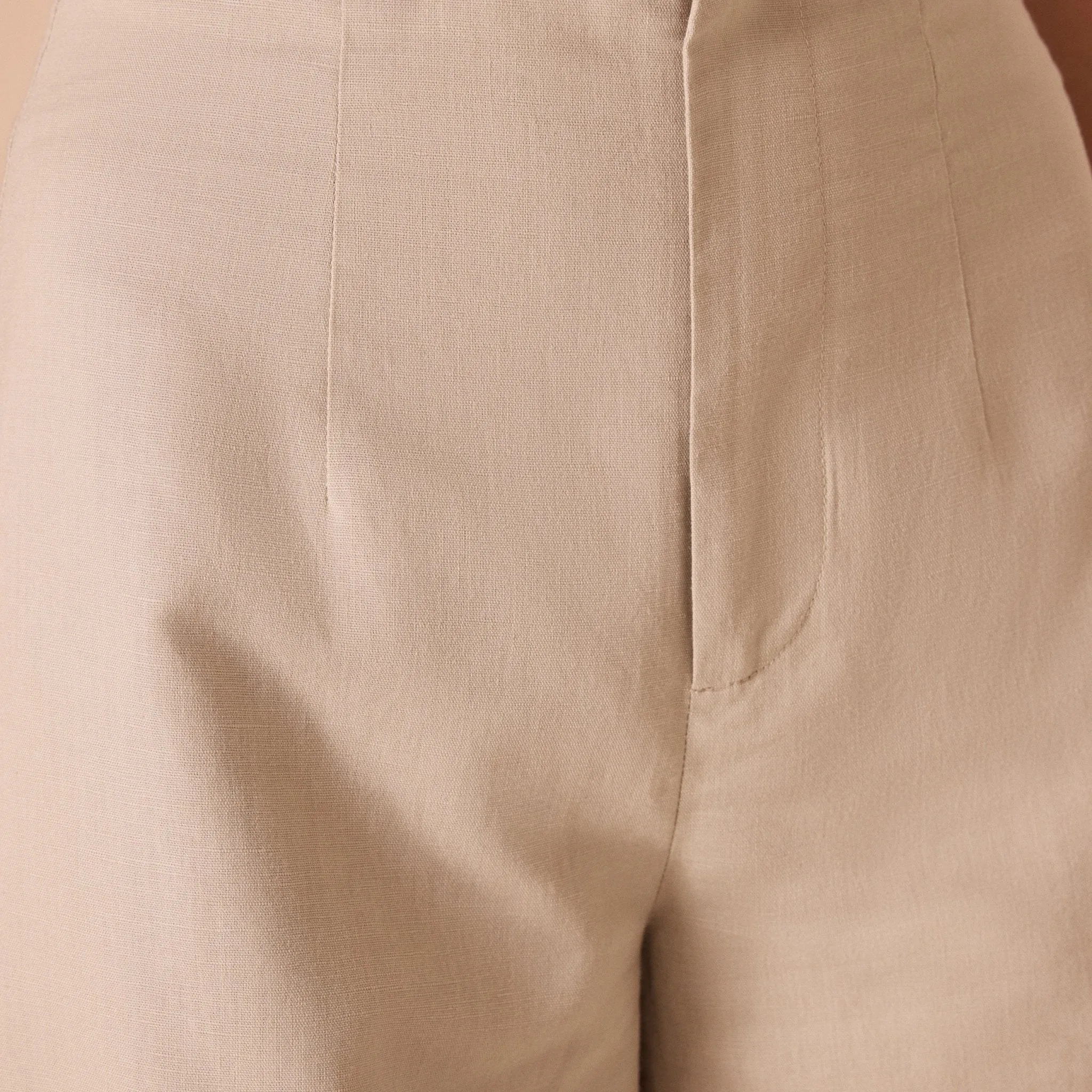 High Waist Linen Trouser