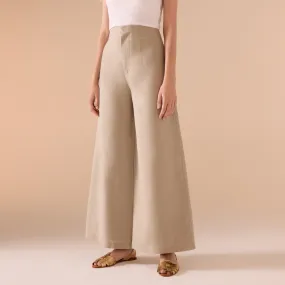 High Waist Linen Trouser