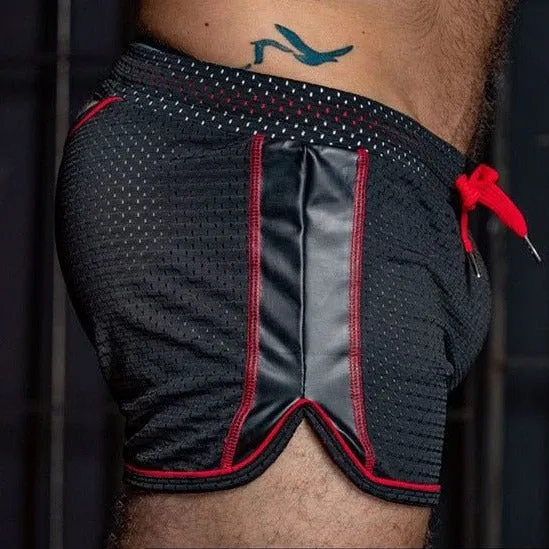 Hollow Back Mesh Running Shorts