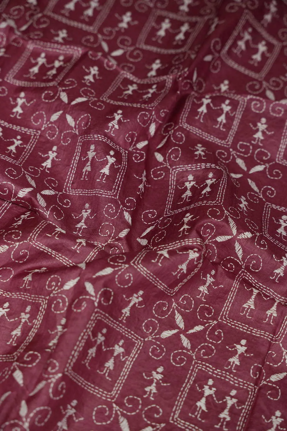 Hot Pink Kantha Silk Blouse