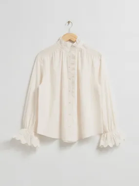 Ivory embroidered blouse