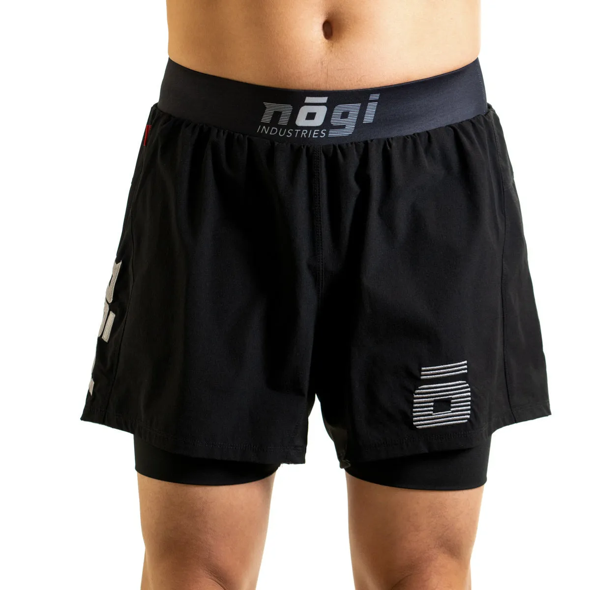 KIDS Ghost Premium Lined Grappling Shorts - Obsidian Black