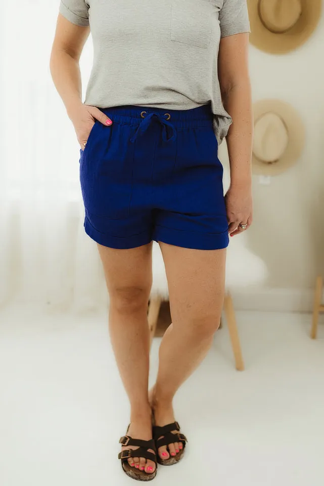 Linen Drawstring Shorts