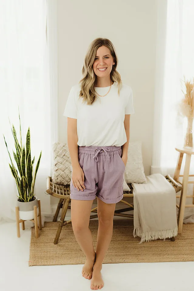 Linen Drawstring Shorts