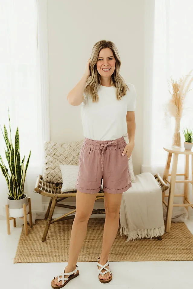 Linen Drawstring Shorts