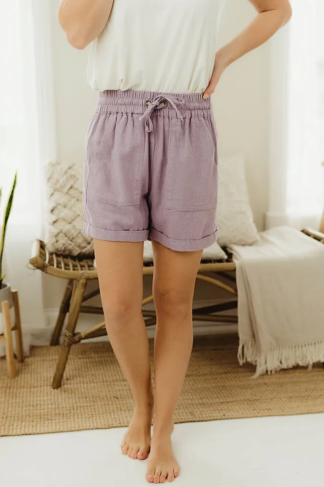 Linen Drawstring Shorts