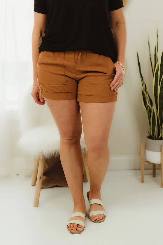 Linen Drawstring Shorts