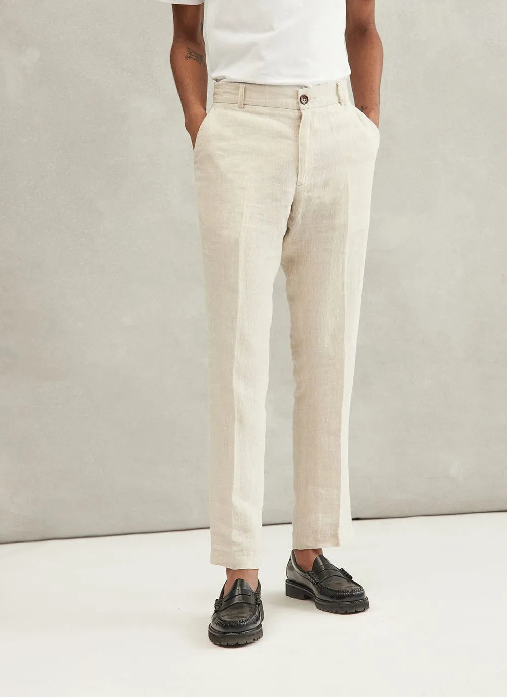 Linen Dress Trousers | Natural