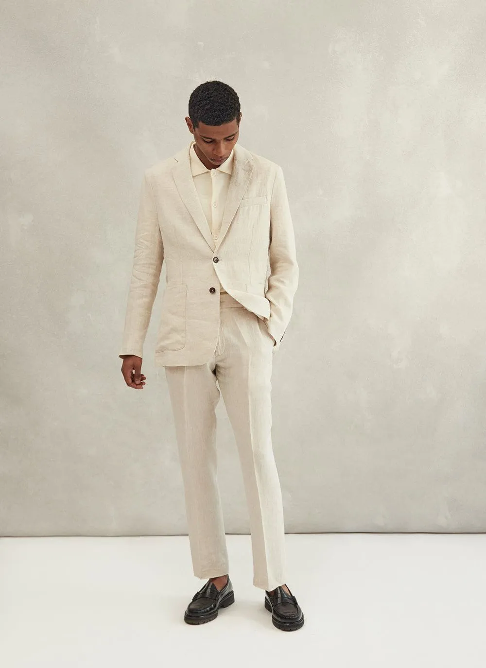 Linen Dress Trousers | Natural