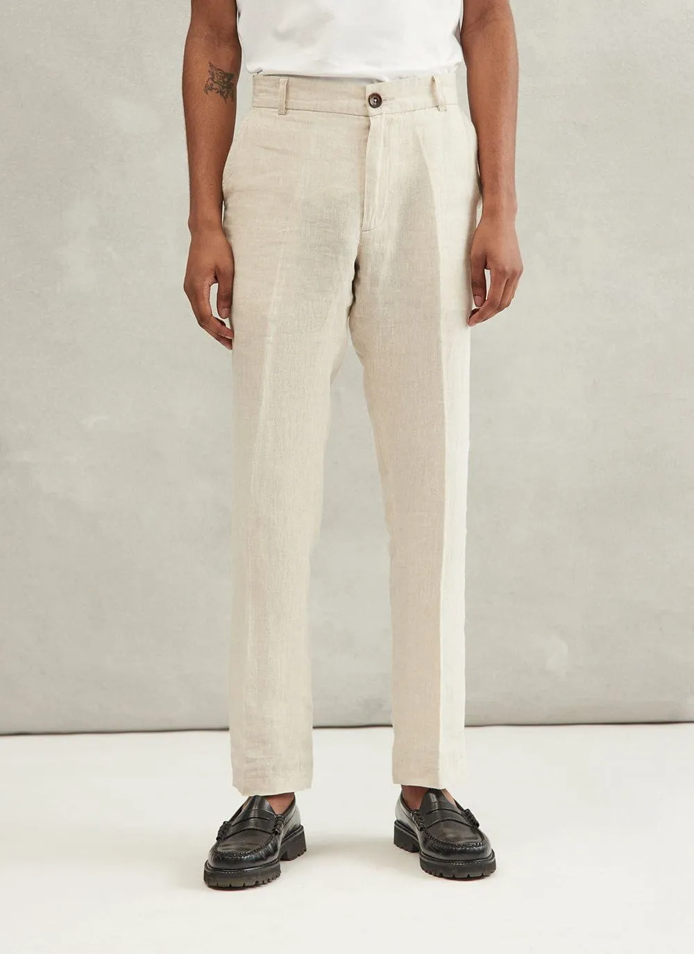 Linen Dress Trousers | Natural