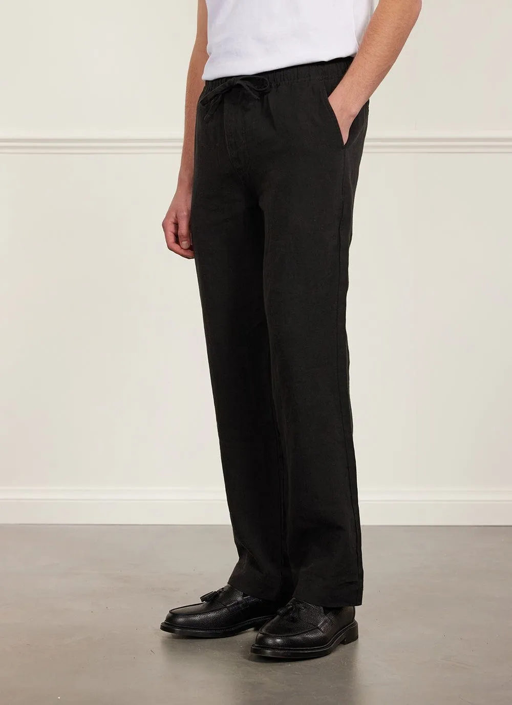 Linen Everyday Trousers | Black