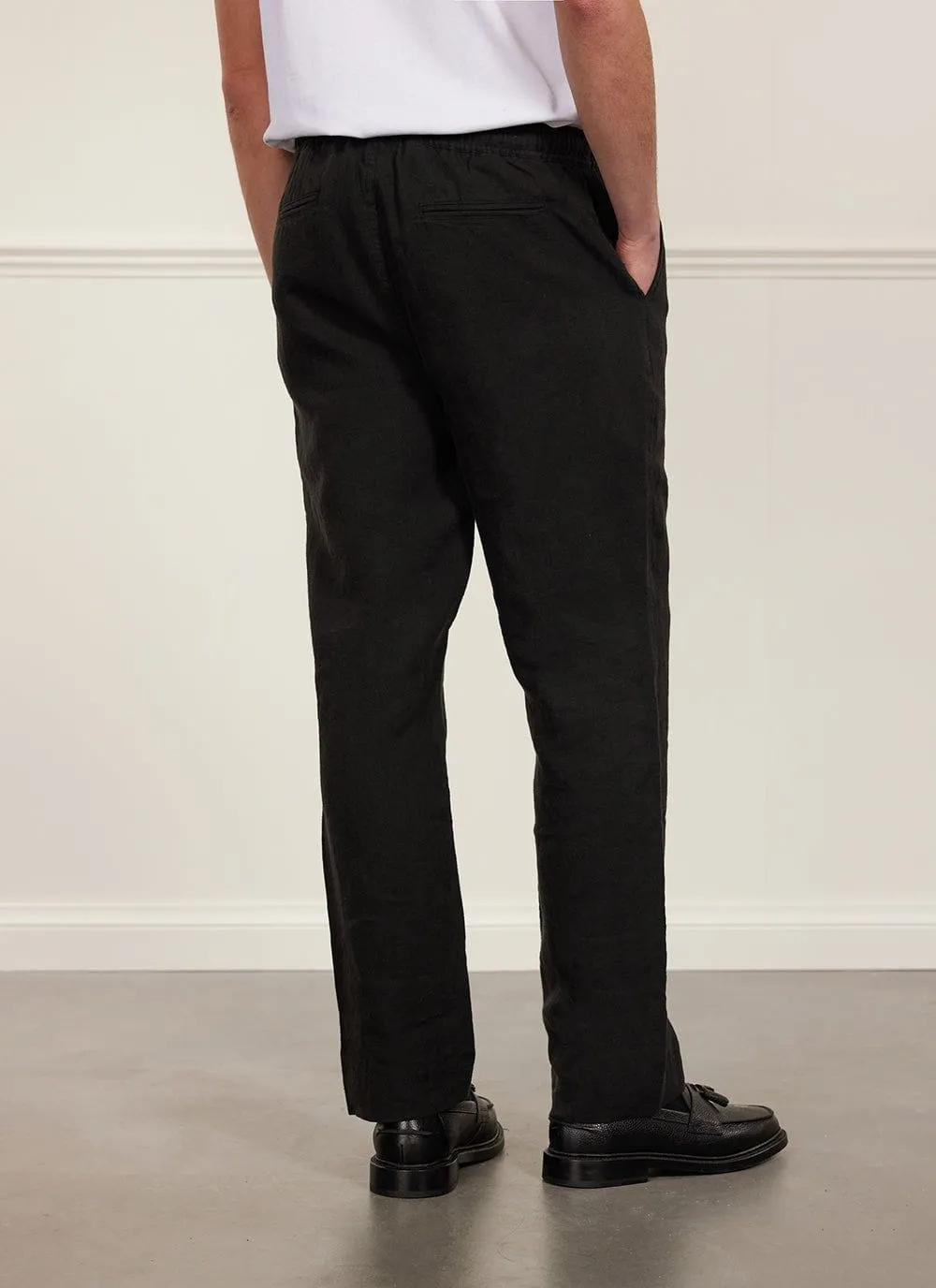 Linen Everyday Trousers | Black