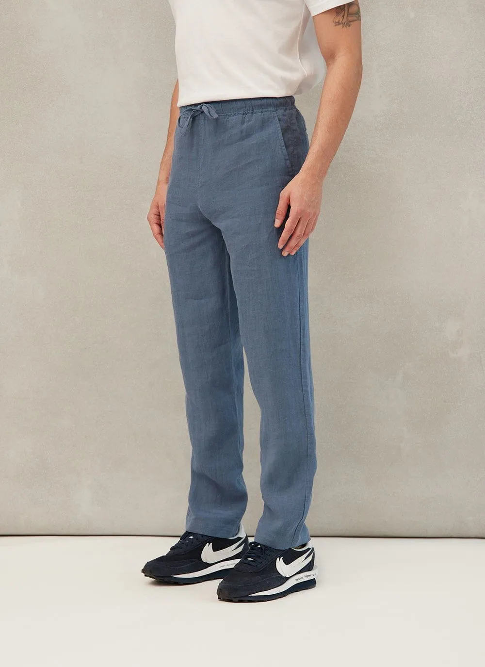 Linen Everyday Trousers | Blue