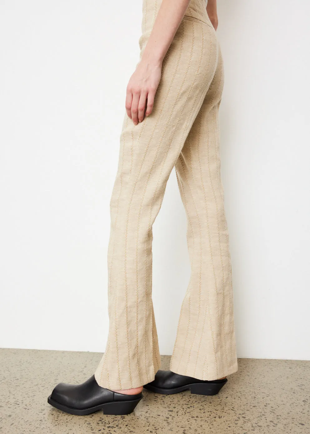 Linen Flare Trousers