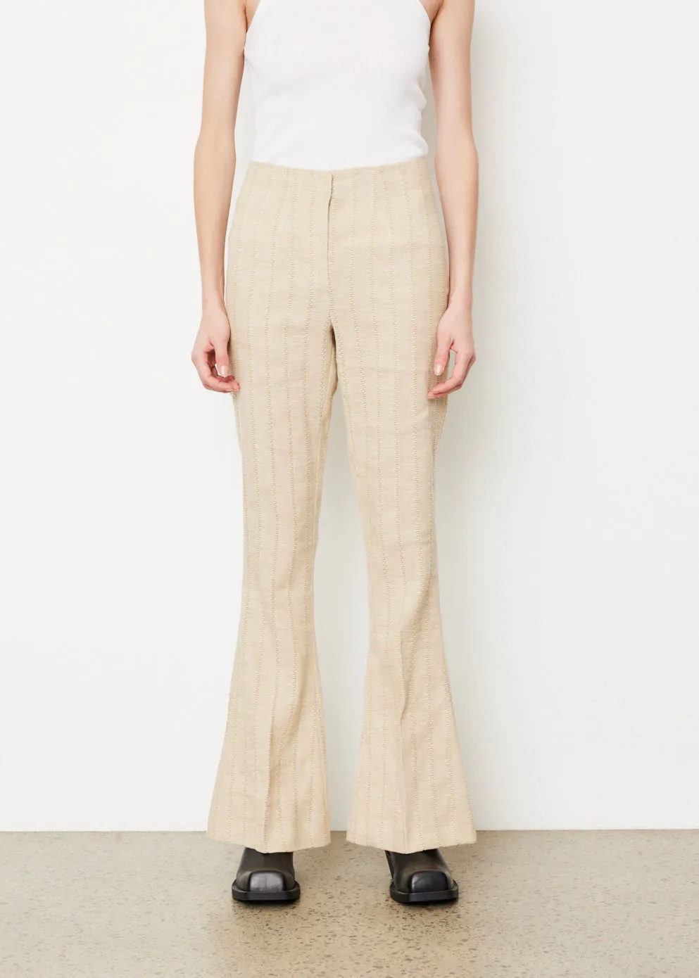 Linen Flare Trousers