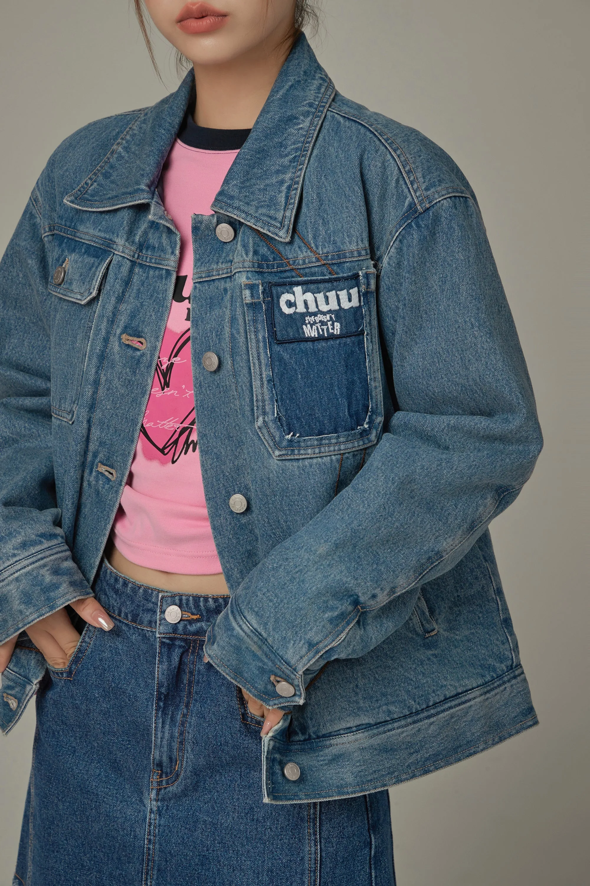 Logo Denim Loose Fit Jacket