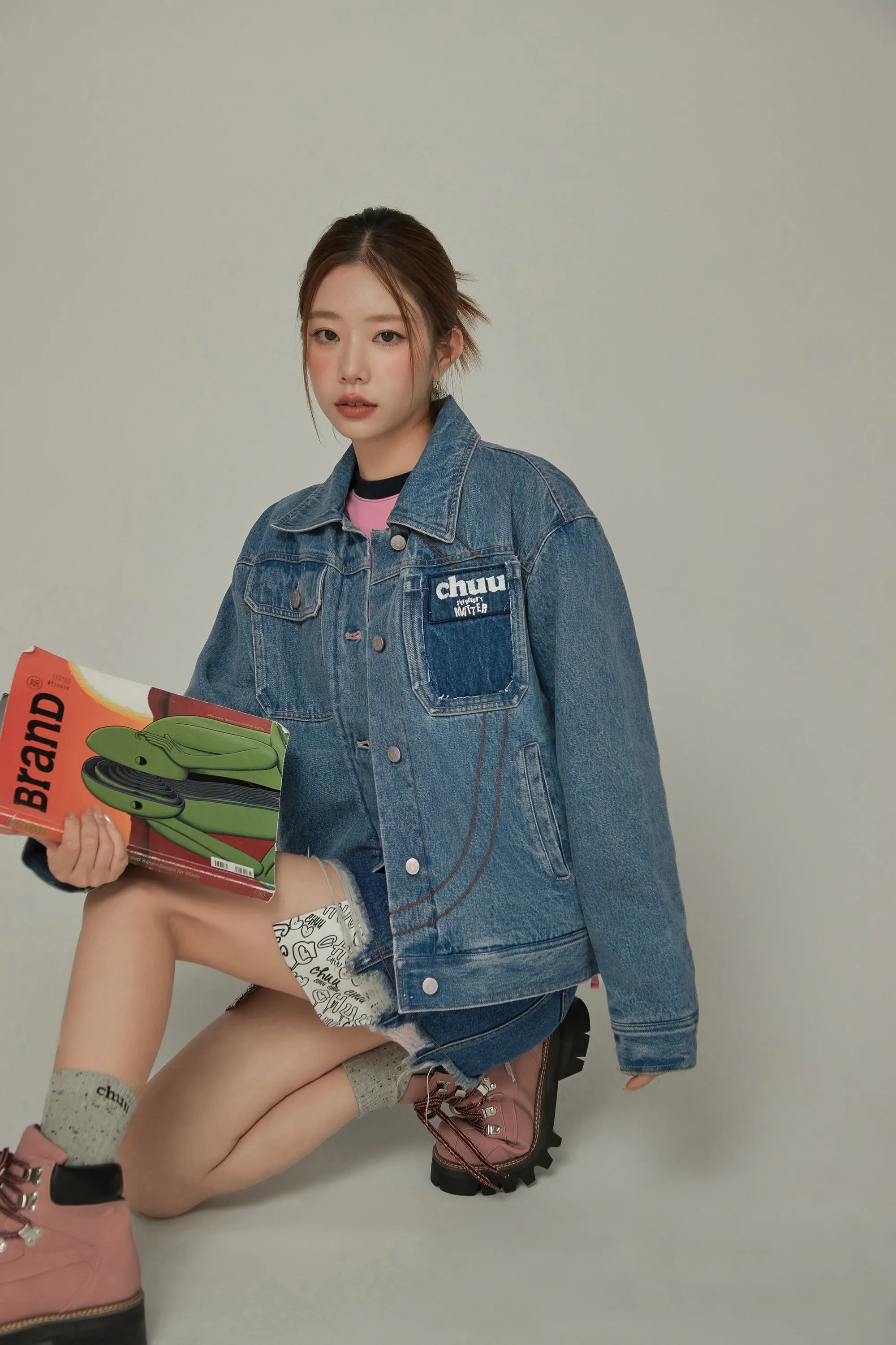 Logo Denim Loose Fit Jacket