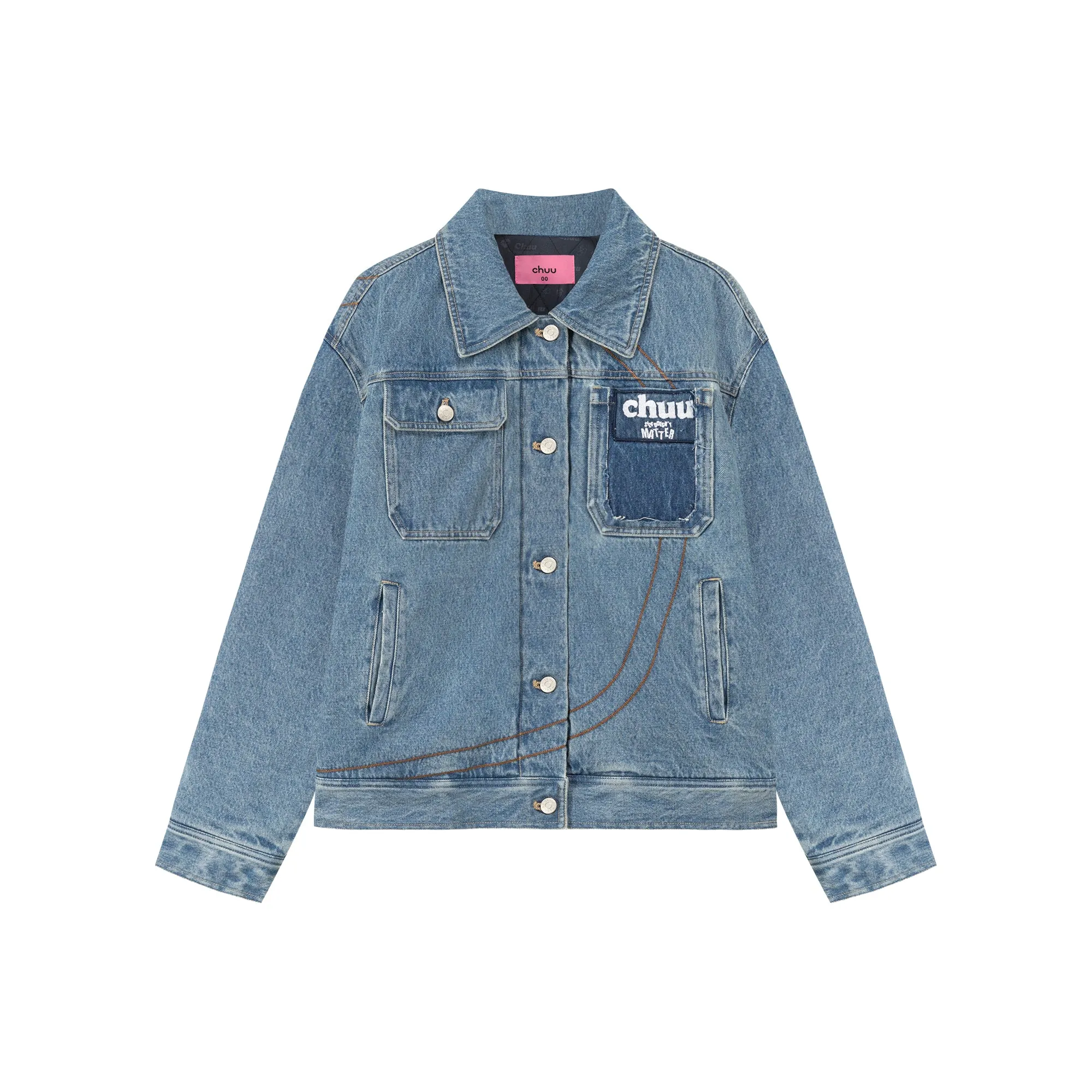 Logo Denim Loose Fit Jacket