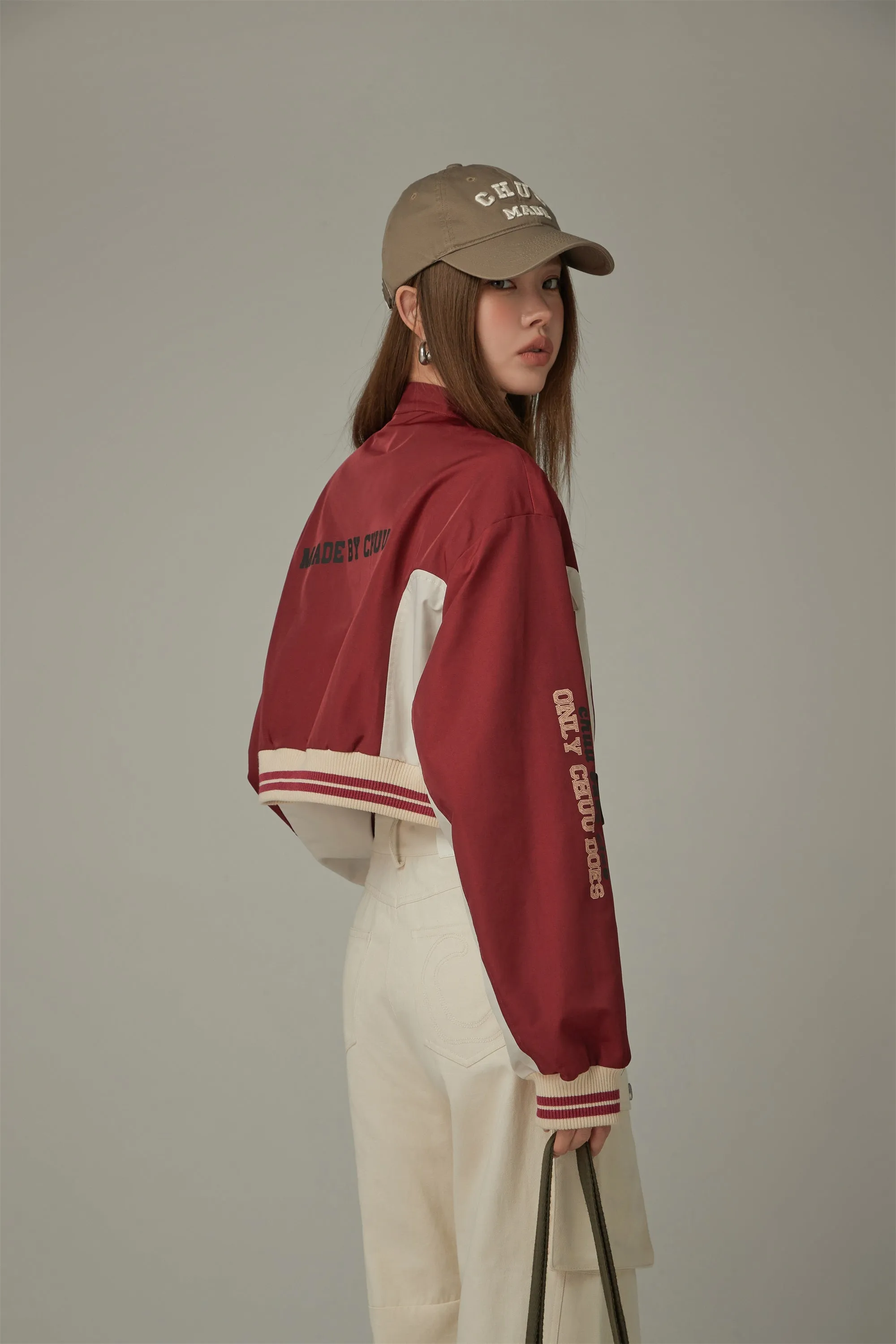 Logo Varsity Crop Jacket