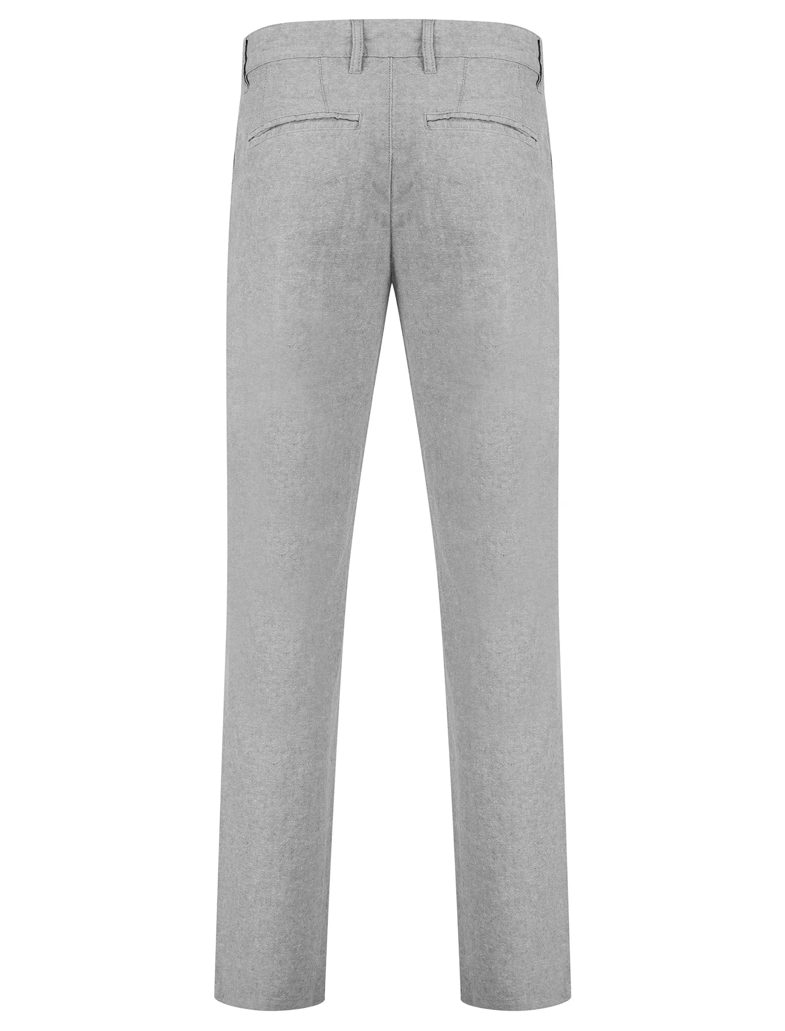 Maulua Cotton Linen Straight Leg Trousers in Grey - Tokyo Laundry