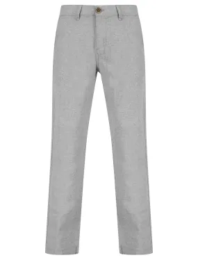 Maulua Cotton Linen Straight Leg Trousers in Grey - Tokyo Laundry