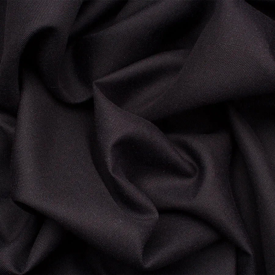 Midnight Blue Linen & Viscose Blend