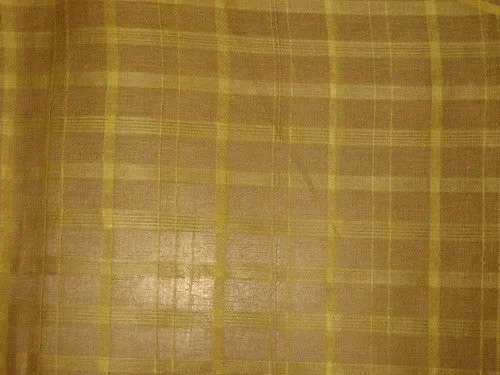 Mustard color Cotton Organdy Plaids~Width 44&quot;