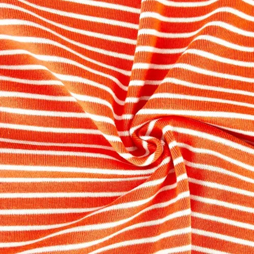 Orange/White | Rib Stripe By Leslie - SKU 6973A #S102